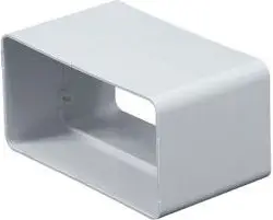 Lidhës kanal ajri i sheshtë Awenta, 55x110mm, PVC, i bardhë