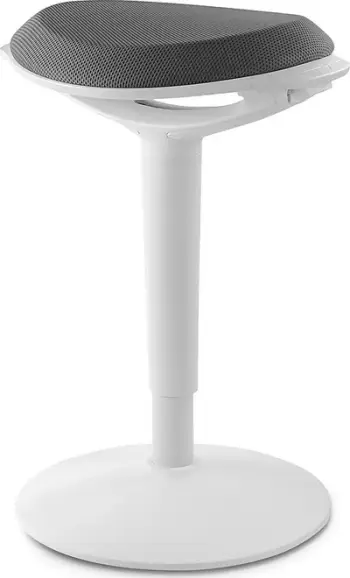 Tabure ergonomik Spacetronik Zippy, lartësi e rregullueshme, bazë balansuese, bardhë gri