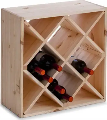Raft vere Zeller Wine Rack Spruce 13171, 12 shishe, dru bredhi, natyral