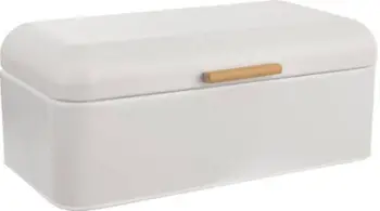 Kuti buke ORION Whiteline, metal me kapak bambuje, e bardhë