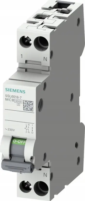 Ndërprerës miniaturë Siemens 5SL60047, 1P+N, 230V