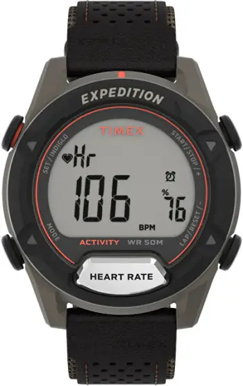 Orë Dixhitale TimexExpedition Trailblazer Heart Rate, e zezë
