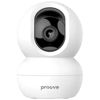 Kamerë sigurie Proove Vision, 3MP, Wi-Fi 2.4GHz, 355° rrotullim, e bardhë