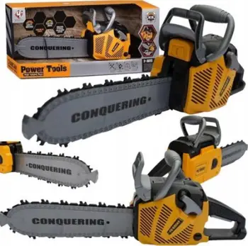 Lodër sharrë zinxhir Power Tools Conquering, plastike, për fëmijë, e verdhë gri