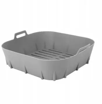 Insert silikoni për air fryer Alpenburg HW-380 SMALL, 15.5×15.5 cm, rezistent nxehtësie, gri