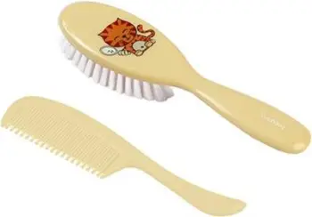Set furçash tualeti Wenko Standard me pastrues nën buzë, plastike, bezhë e bardhë