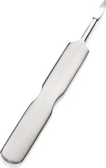 Thikë pedikyr OMI Pro-Line P5, çelik inox, teh i hollë, argjendtë