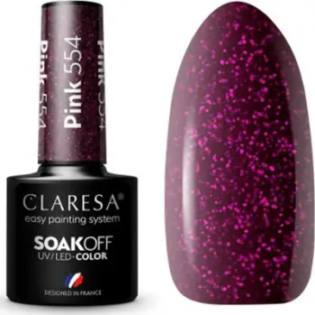 Llak xheli për thonj Claresa SoakOff Warm Feelings, UV LED, 5 g, rozë me shkëlqim