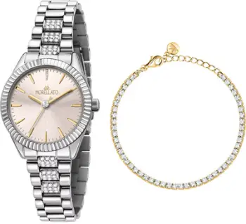 Set për femra Morellato, orë dore Magia R0153165538 + byzylyk, i argjendtë