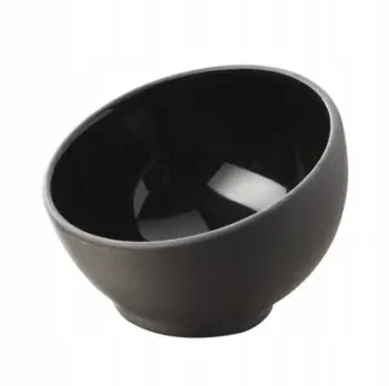 Pjatëz porcelani Revol Solid Asymmetrical, 40 ml, e zezë