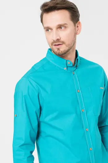 Këmishë casual për meshkuj, madhësia XL, ngjyrë turquoise