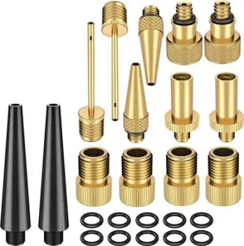 Set adapterësh fryrjeje DV AV SV, 24 copë, metal plastik, ngjyrë e artë e zezë