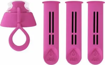 Set filtri uji Dafi Blue, 3 copë me kapak, për shishe 0.3 0.5 0.7L, blu