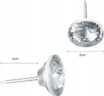 Kunja dekorative tapicerie, kristal 2cm, set, transparente