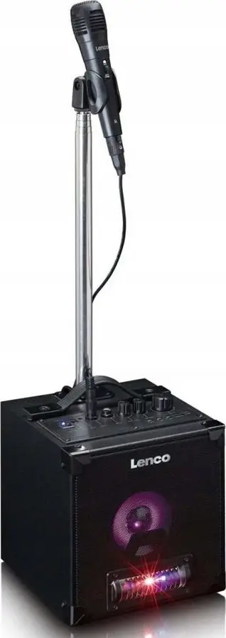 Altoparlant karaoke Lenco BTC-070BK, Bluetooth 5.0, me mikrofon, i zi