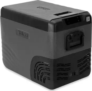 Frigorifer portativ Yolco KX40 Carbon, 34L, kompresor Dual Zone, gri e zezë