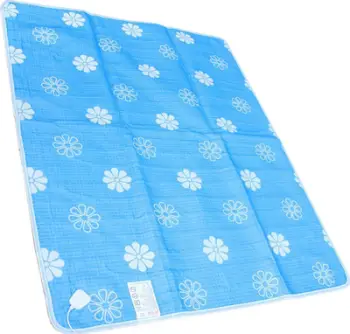 Batanije elektrike ngrohëse Hopma, 150 x 120 cm, 90W, blu me lule