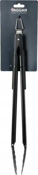 Pinca për skarë Vaggan Grill Tongs, metal silikon, 51 cm, e zezë