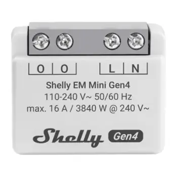 Matës energjie Shelly EM Mini Gen4, 110-240V, 16A, i bardhë