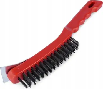 Furçë pastrimi grilli BBQ Cleaning Brush, 27.5 cm, me skraper, e kuqe