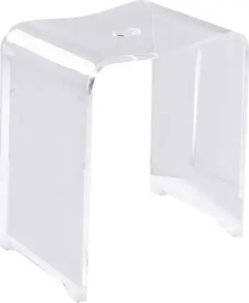 Stol banjoje RIDDER Trendy, akril, kapacitet 110kg, transparent