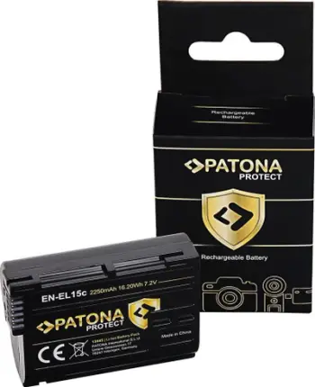 Bateri për aparat fotografik PATONA EN-EL15C, 2250mAh, Li-Ion, e zezë