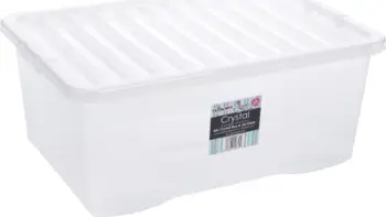 Kuti ruajtëse Wham Crystal Clear, 45L, set 3 copë, transparente