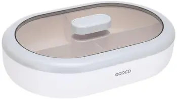 Kuti organizuese me kapak transparent, bardhë. ECOCO