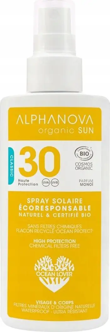 Spray mbrojtës dielli Alphanova Sun SPF 30, 125ml, për fytyrë dhe trup