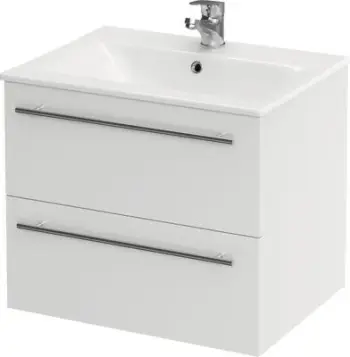 Set lavaman me dollap Cersanit Gracja Ontario 60 cm, 2 sirtarë, qeramikë, i bardhë