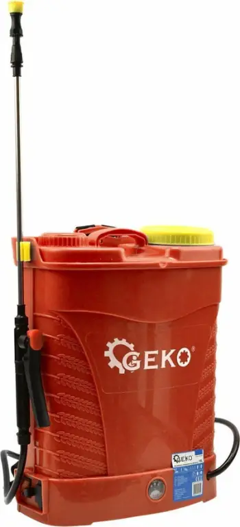 Pompe spërkatëse shpine Geko G73251, 16L, me bateri, blu