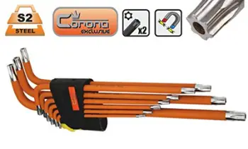 Set çelësa Torx RICHMANN C6602, 9 copë, krah i gjatë, portokalli
