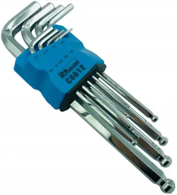 Set çelësa imbus Richmann C6612, 9 copë, inch, blu
