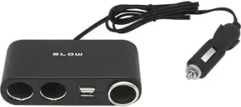 Karikues makine Blow Socket Splitter 2, 3 dalje çakmaku, 2x USB 5V, i zi