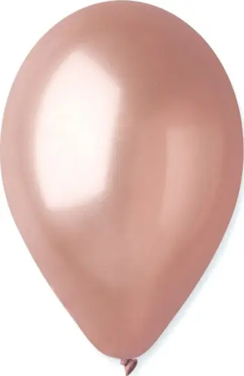Balona metalike dekorative Pink Gold Rosegold, 23cm, set 100 copë, rozë gold metalike