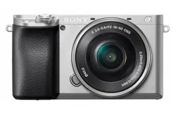 Kamerë mirrorless Sony Alpha A6100, 24.2MP, 4K, objektiv 16-50mm, argjendtë