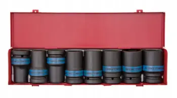 Set kokëza goditëse të gjata King Tony 8409MR, 1", 8 copë, e zezë