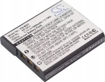 Bateri zëvendësuese për kamera Sony NP-BG1 NP-FG1, 3.7V, 1000mAh, e zezë