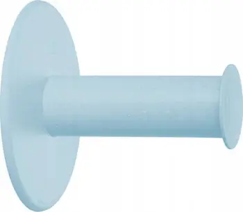 Mbajtës letre higjienike Koziol Plug'n Roll, montim me vakum, plastikë, blu e çelët
