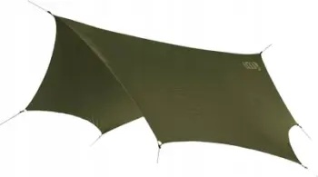Çadër mbrojtëse kampingu Eno DryFly Rain Tarp, për hamak, rezistente ndaj shiut, jeshile e errët