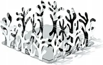 Mbajtës pecetash Alessi Mediterraneo, çelik inox, i argjendtë me shkëlqim