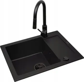 Set lavamani me bateri Pyramis Mido, 62x50 cm, 1 legen 1 pikatore, i zi mat