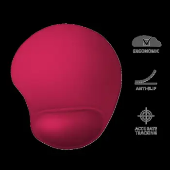 Mousepad ergonomik Trust BigFoot, me mbështetje për kyç, i kuq