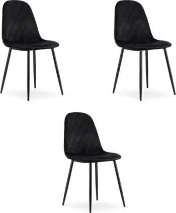 Karrige ergonomike Velrov Elegant X3, set 3 copë, e zezë