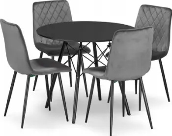 Karrige ngrënieje Set 2 copë Twist HM8460.21, polipropilen, këmbë dru ahu, e bardhë