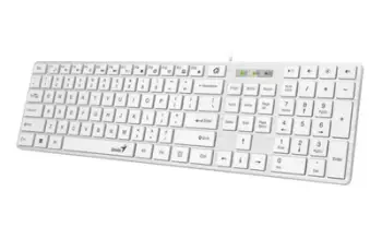 Tastierë Genius SlimStar 126, USB, 104 taste, e bardhë