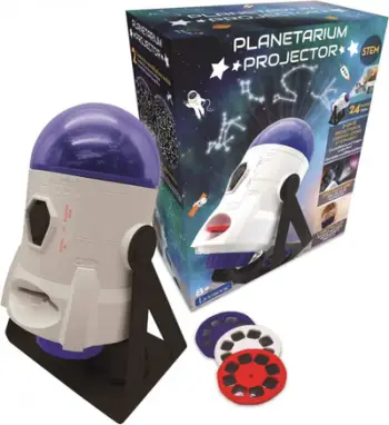 Projektor edukativ për fëmijë Lexibook Planetarium 360°, 24 projeksione, rrotullim 360°, i bardhë