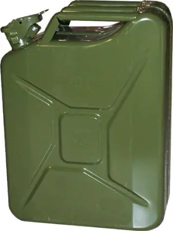 Kanos çeliku për karburant, 20L, RAL 6003, jeshile