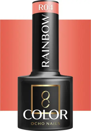 Llakk thonjsh Enamel Ocho Nails Hybrid Rainbow R04, 5 g, ngjyrë shumëngjyrëshe