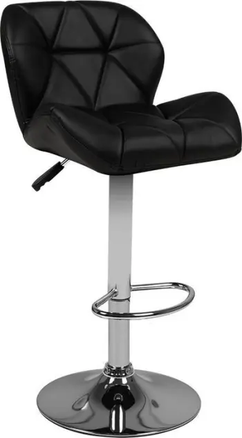 Karrige bari Activeshop M01, lartësi e rregullueshme, sedilje quilted, e zezë